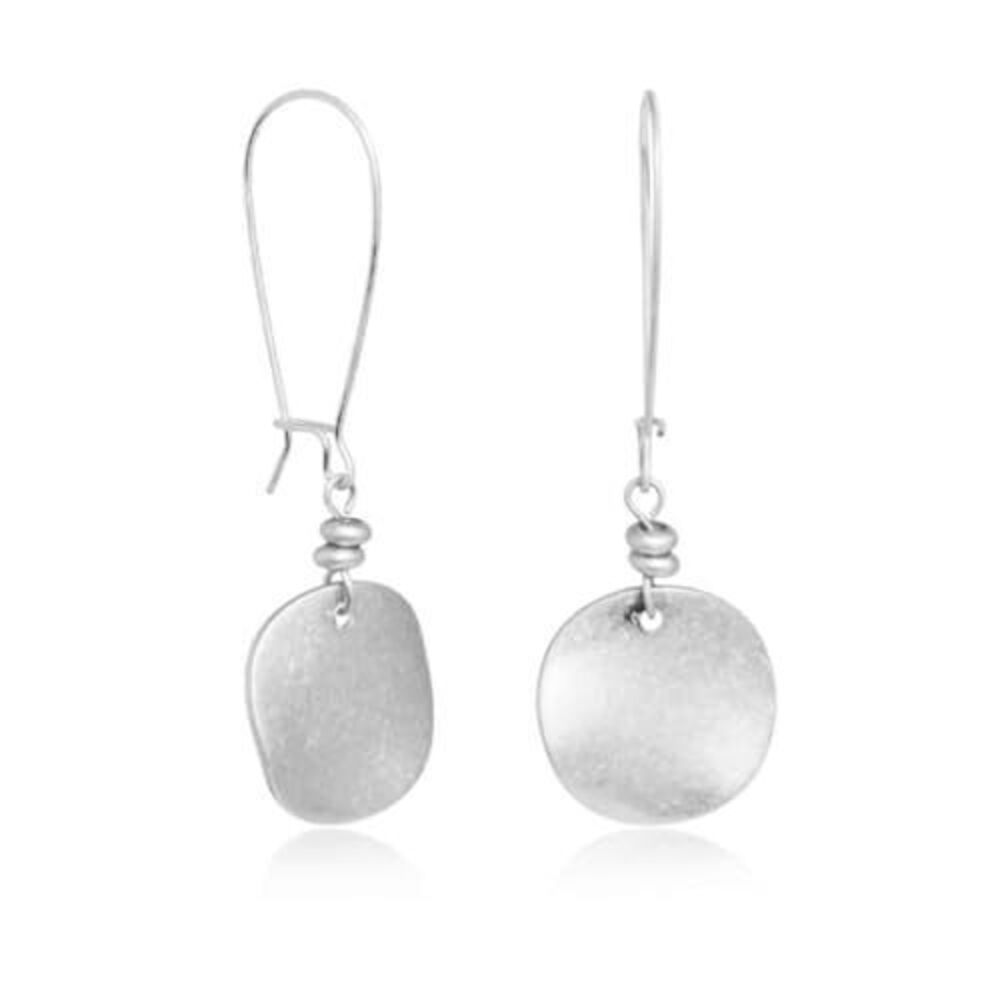 6424 Vintage Disc Coin Statement Long Dangle Drop Big Hoop Earrings
